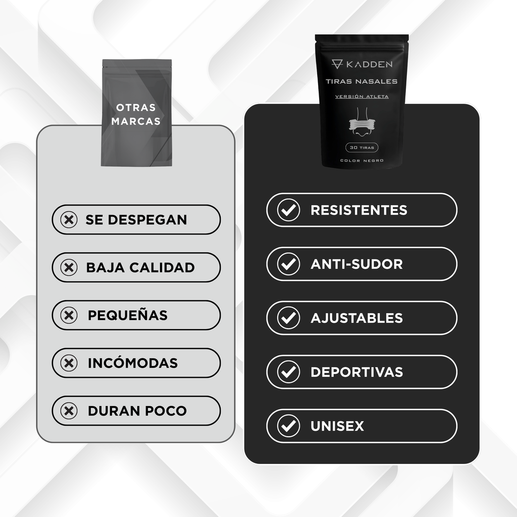Tiras Nasales - Versión Atleta | 30 Tiras