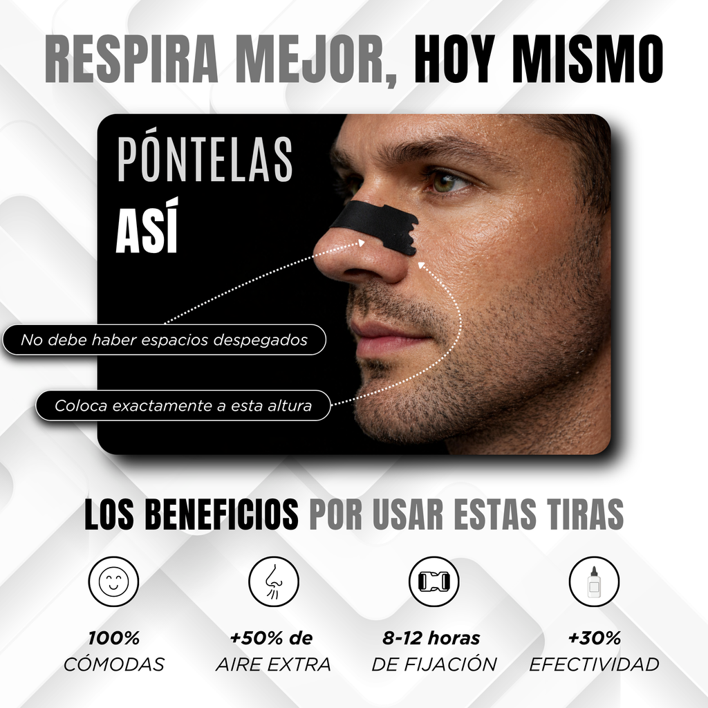 Tiras Nasales - Versión Atleta | 30 Tiras